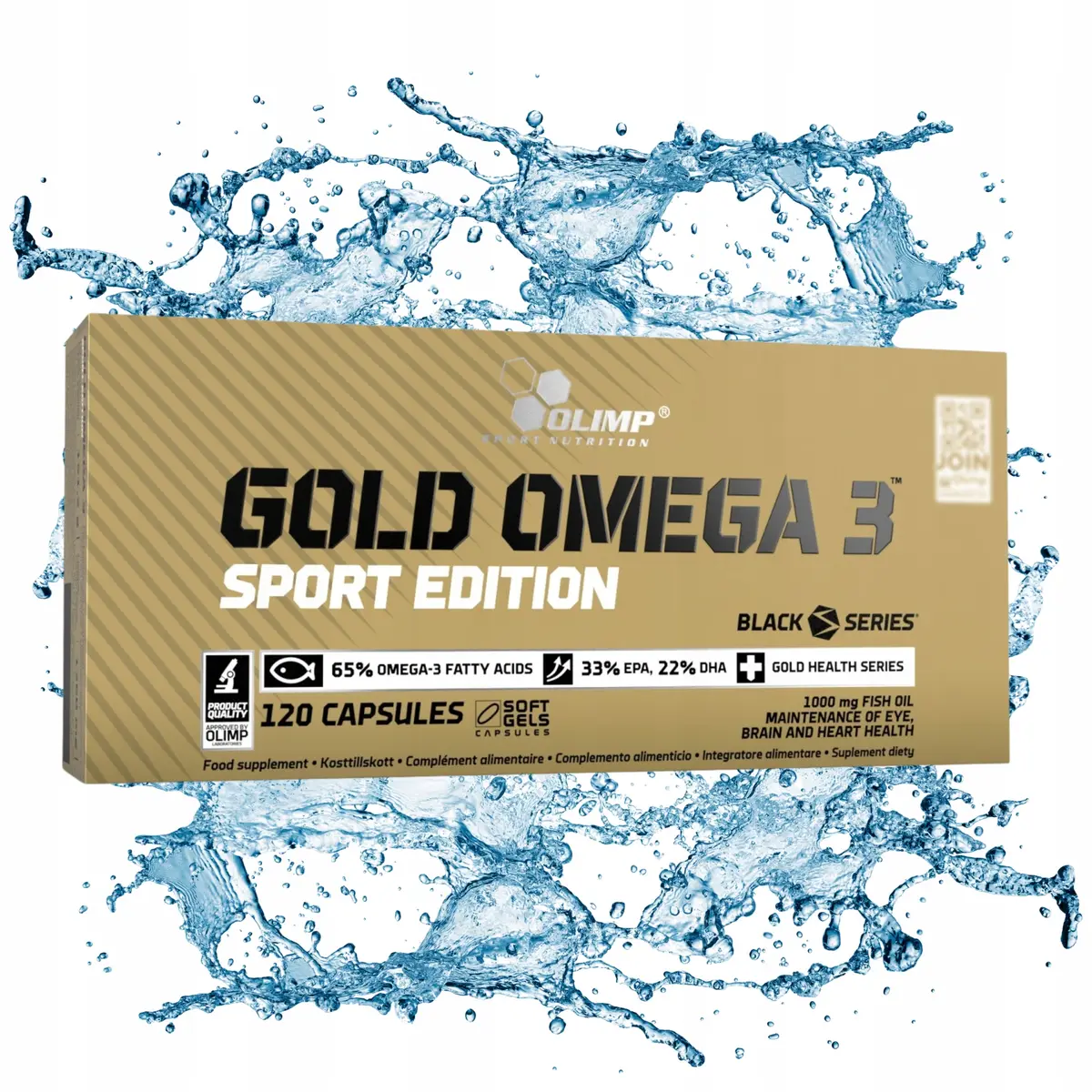 Gold Omega 3 Sport Edition OLIMP 120 kapsułek serce mózg - produkt Fundacji Fun and Drive Dzieciom