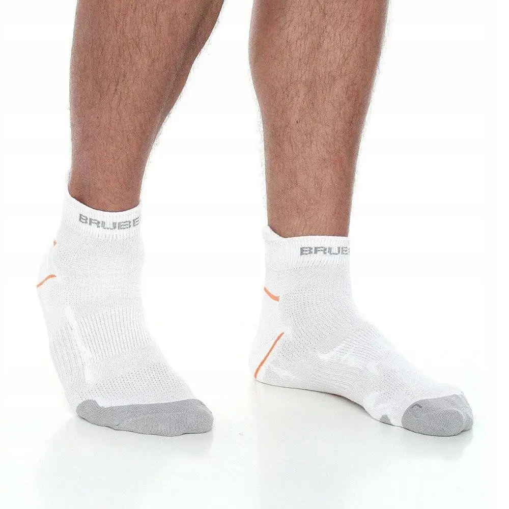Skarpety męskie bawełniane bezszwowe Running Light BRUBECK białe L/42-44 - zdjęcie 3