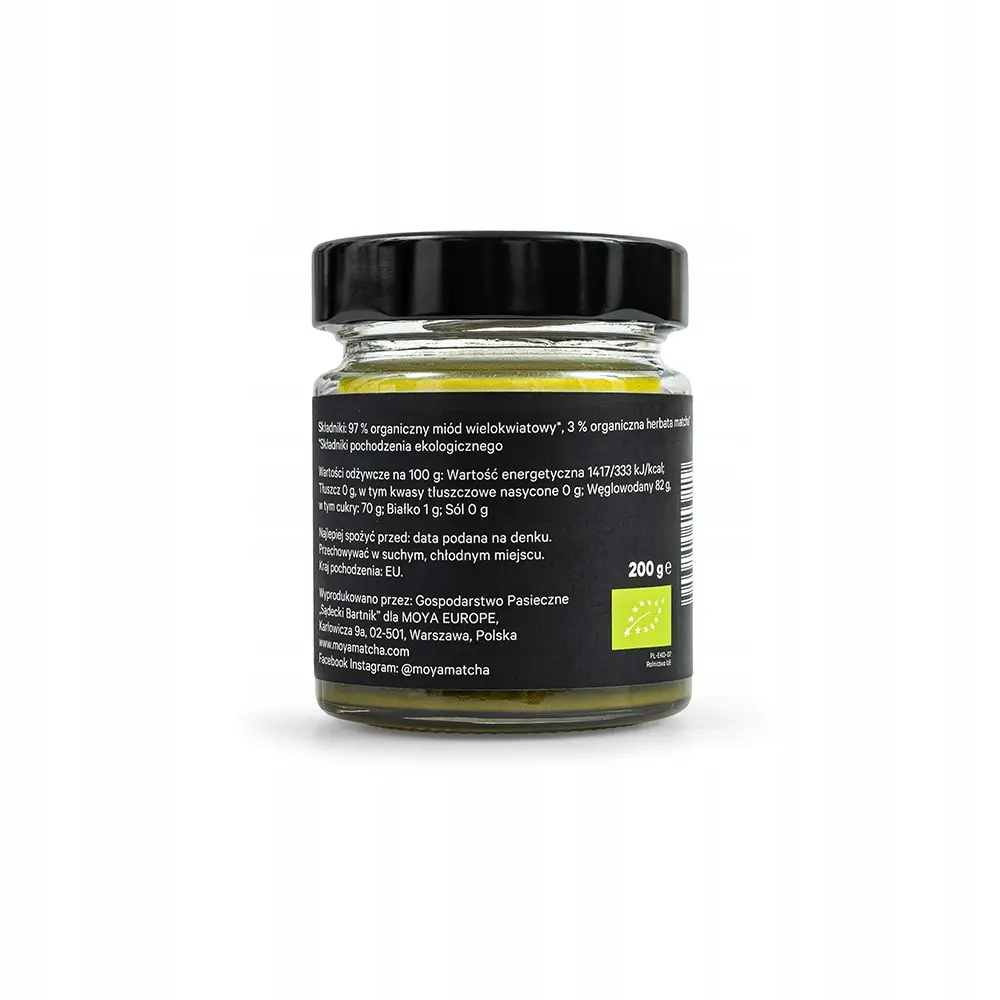 Miód wielokwiatowy z matchą organiczny miód Moya Matcha 200g - zdjęcie 4