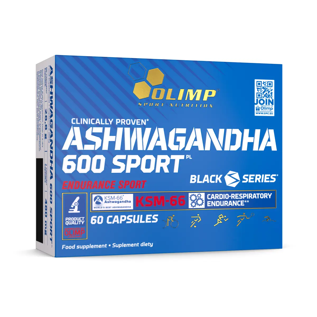Ashwagandha 600 Sport 60 kapsułek OLIMP Stres Pamięć Zmęczenie - zdjęcie 2