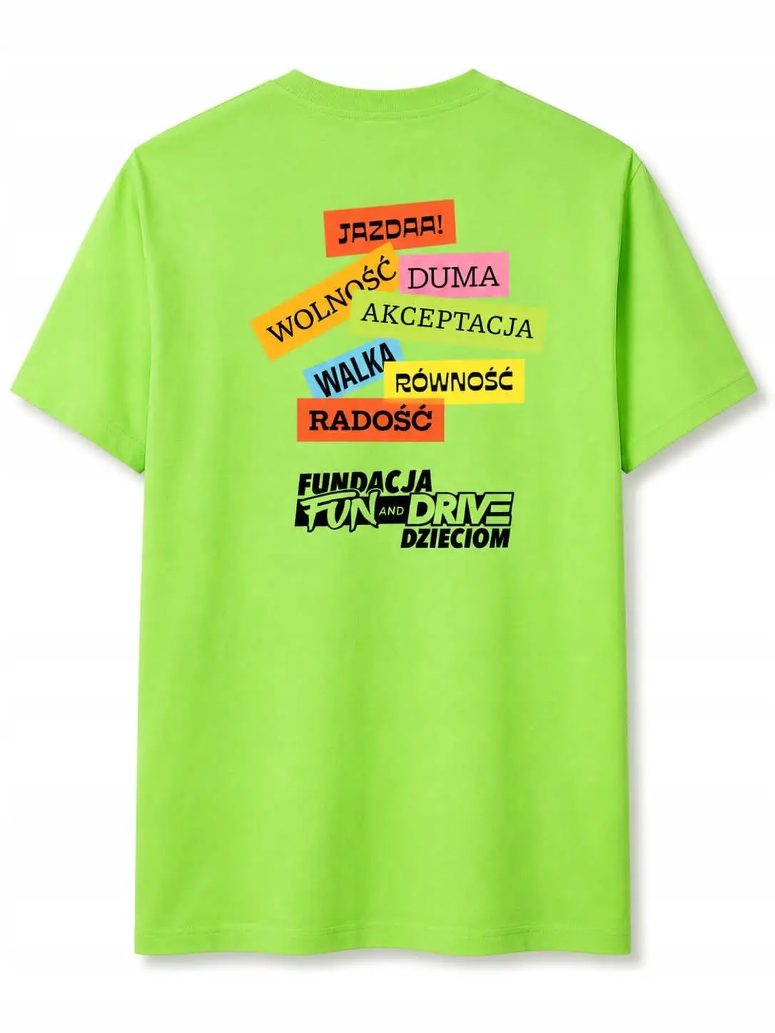 Zielona koszulka z krótkim rękawem unisex FUN AND DRIVE - zdjęcie 2