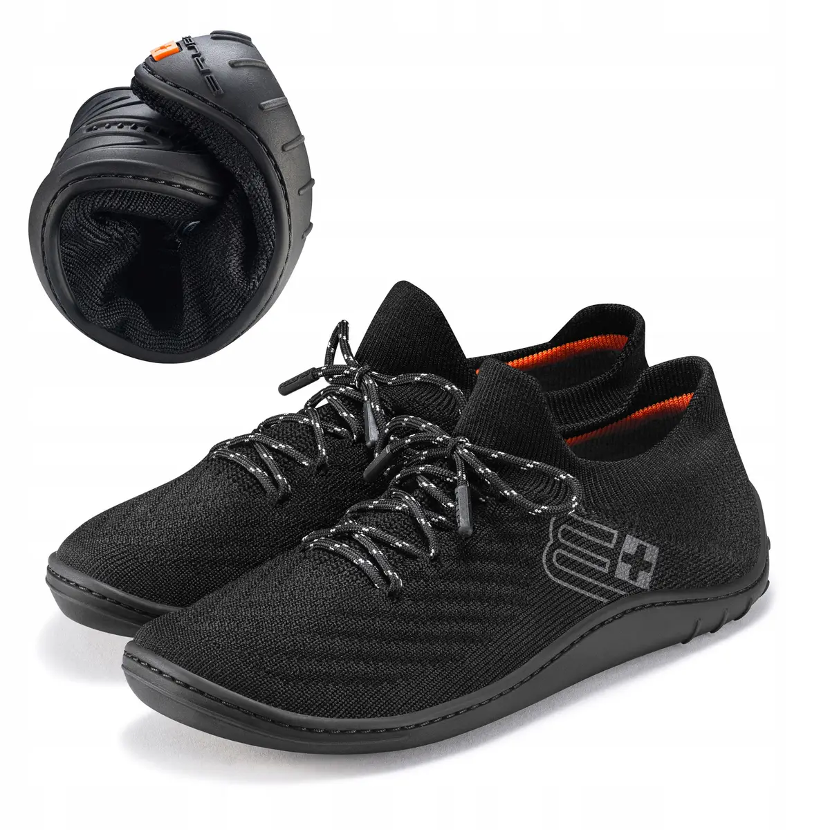 Damskie buty sportowe BAREFOOT MERINO BRUBECK czarne - produkt Fundacji Fun and Drive Dzieciom