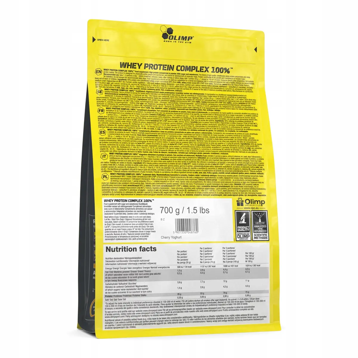 BIAŁKO WHEY wpc Olimp 100% protein 600g smak - biała czekolada z maliną - zdjęcie 3