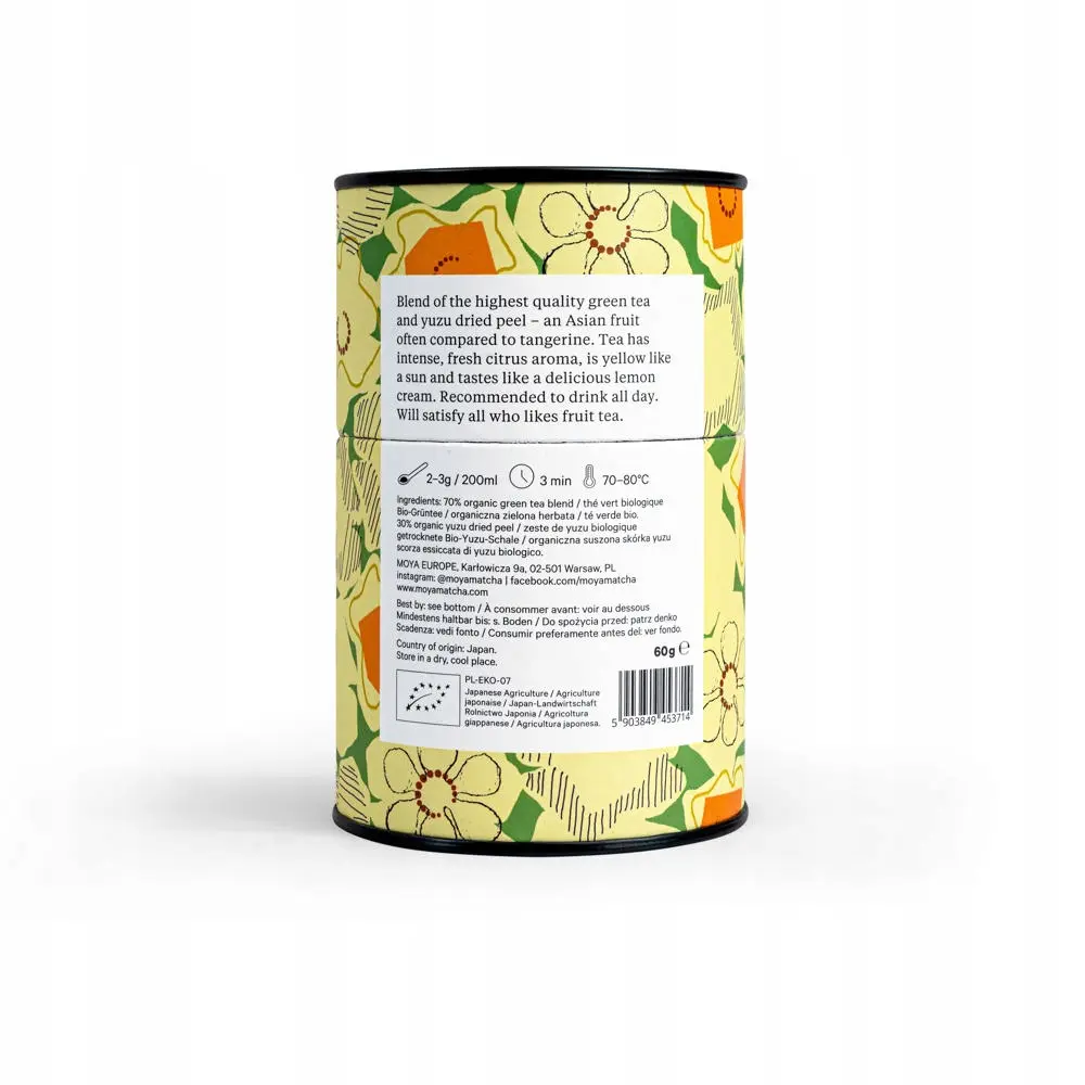 MOYA YUZU Tea organiczna japońska zielona herbata liściasta 60g - zdjęcie 2