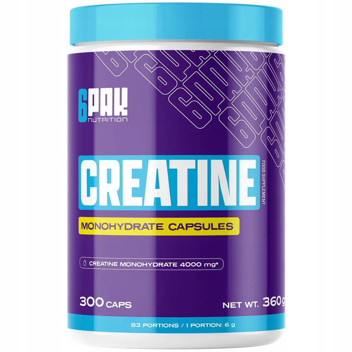 Kreatyna Creatine TREC 6PAK Nutrition monohydrat 300 kapsułek naturalna - zdjęcie 2