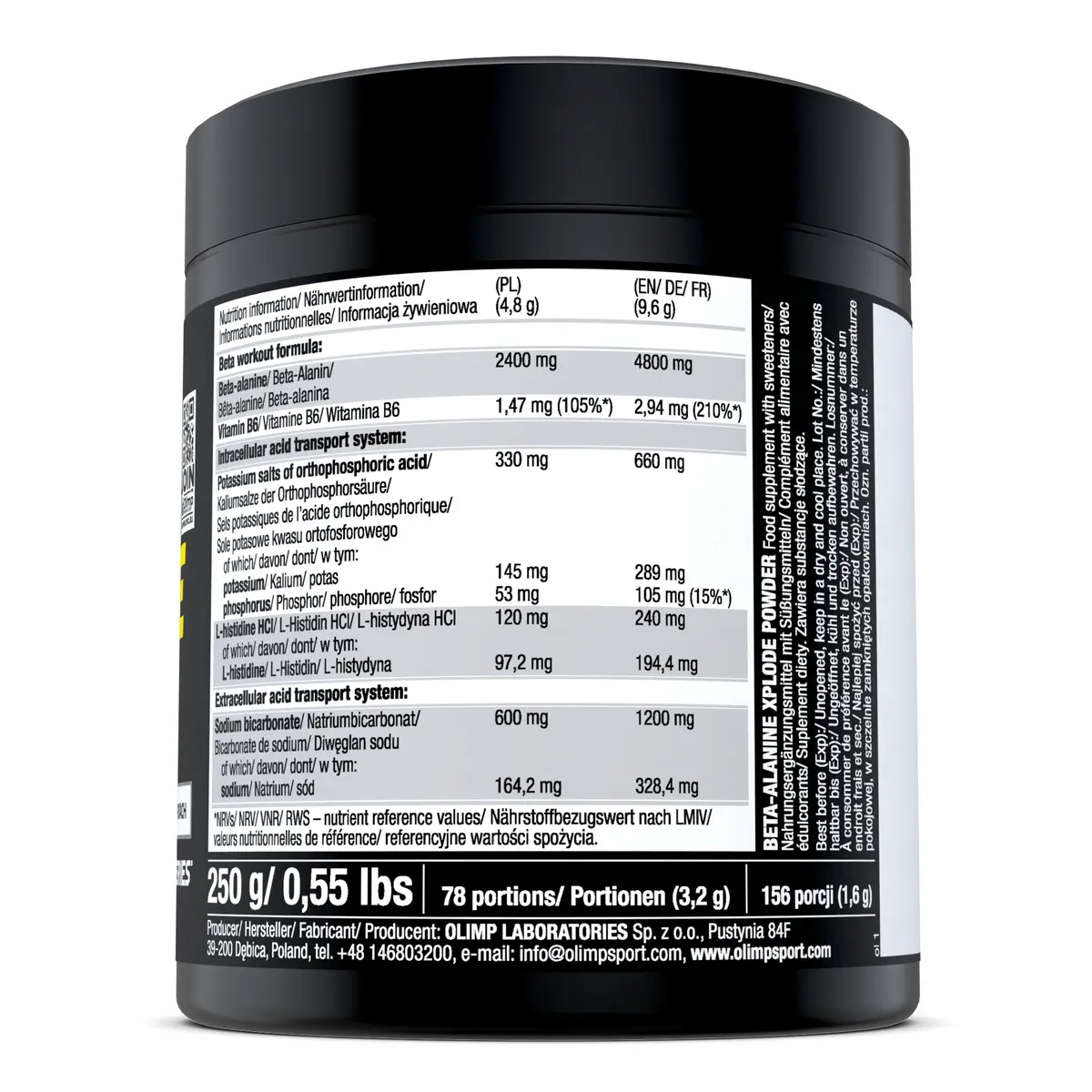 Przedtreningówka Beta-Alanine Xplode Powder OLIMP 250 g o smaku pomarańczy - zdjęcie 3