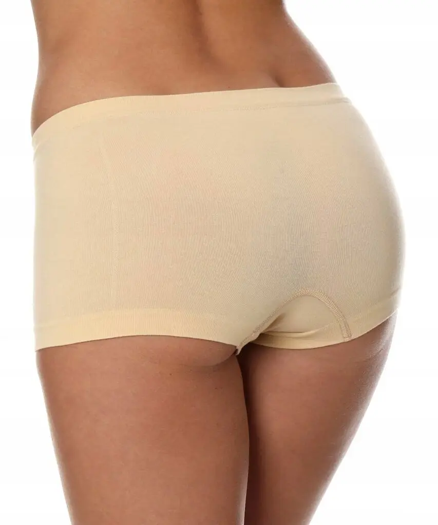 Majtki damskie bawełniane bokserki BRUBECK COMFORT COTTON beżowe - zdjęcie 2