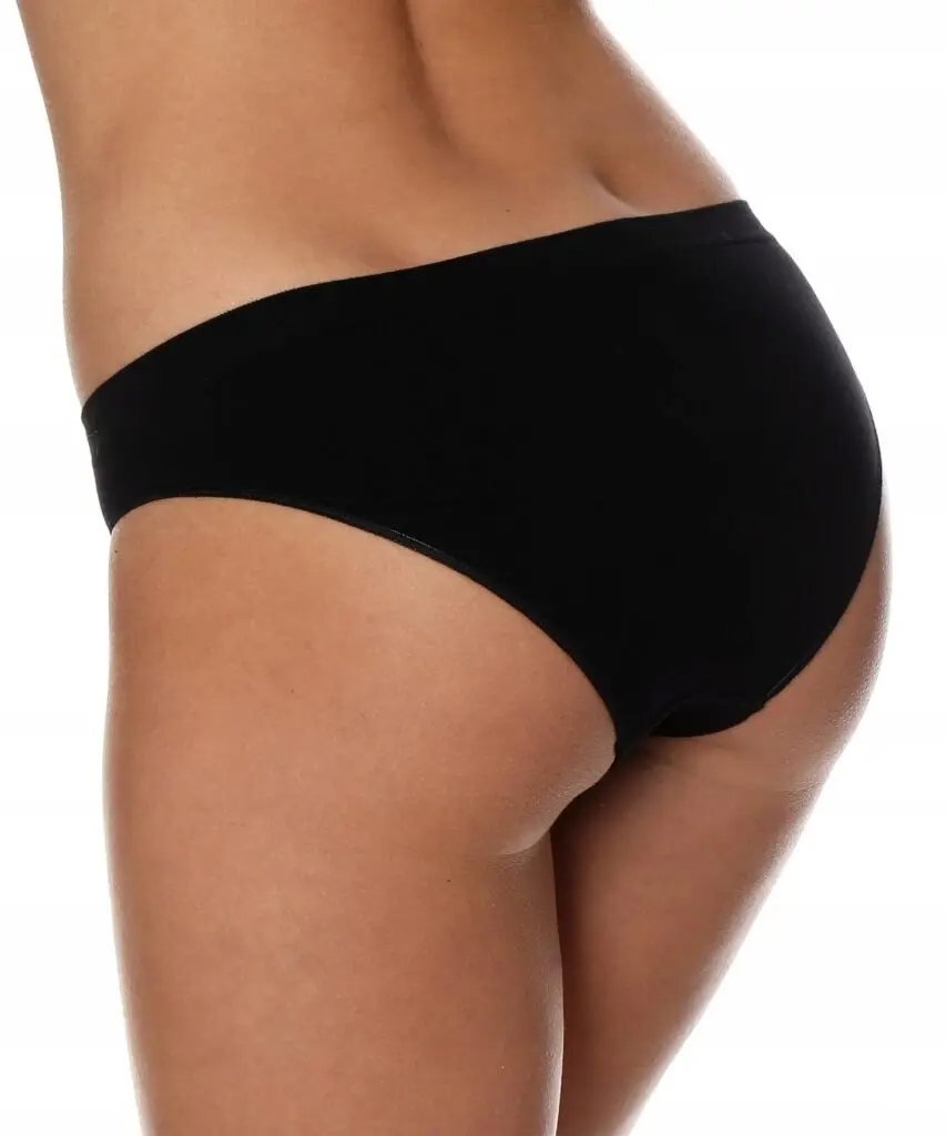 Majtki damskie bawełniane bezszwowe bikini BRUBECK COMFORT COTTON czarne S - zdjęcie 2