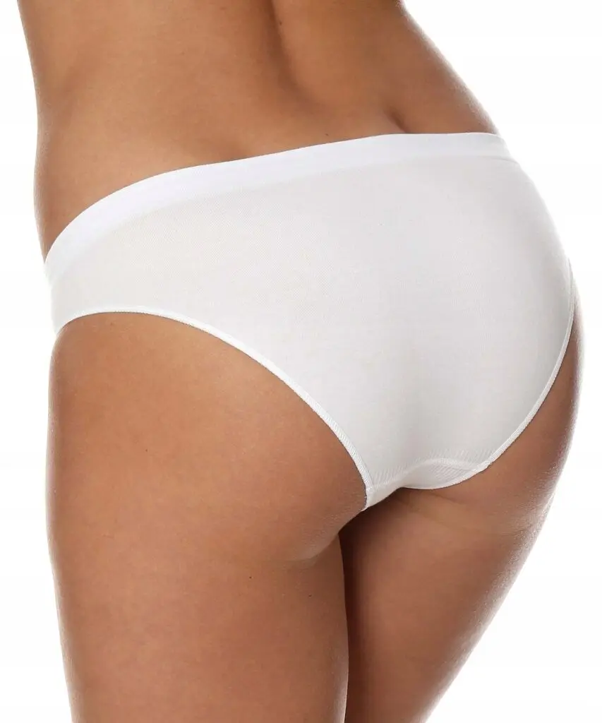 Majtki damskie bawełniane bezszwowe bikini BRUBECK COMFORT COTTON białe XL - zdjęcie 2