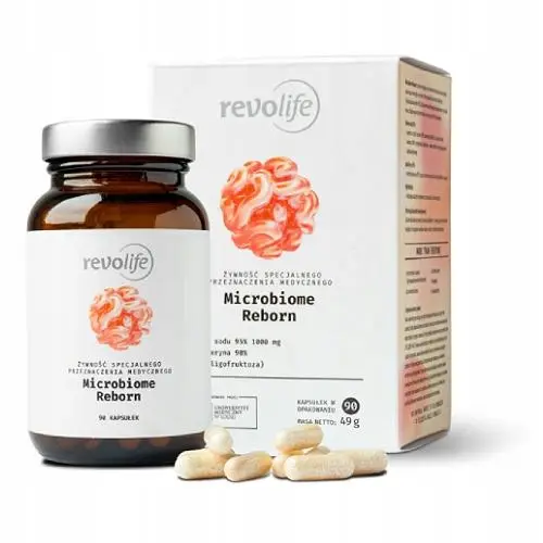 Revolife MAŚLAN SODU laktoferyna prebiotyk -Microbiome Reborn 90 kapsułek - produkt Fundacji Fun and Drive Dzieciom