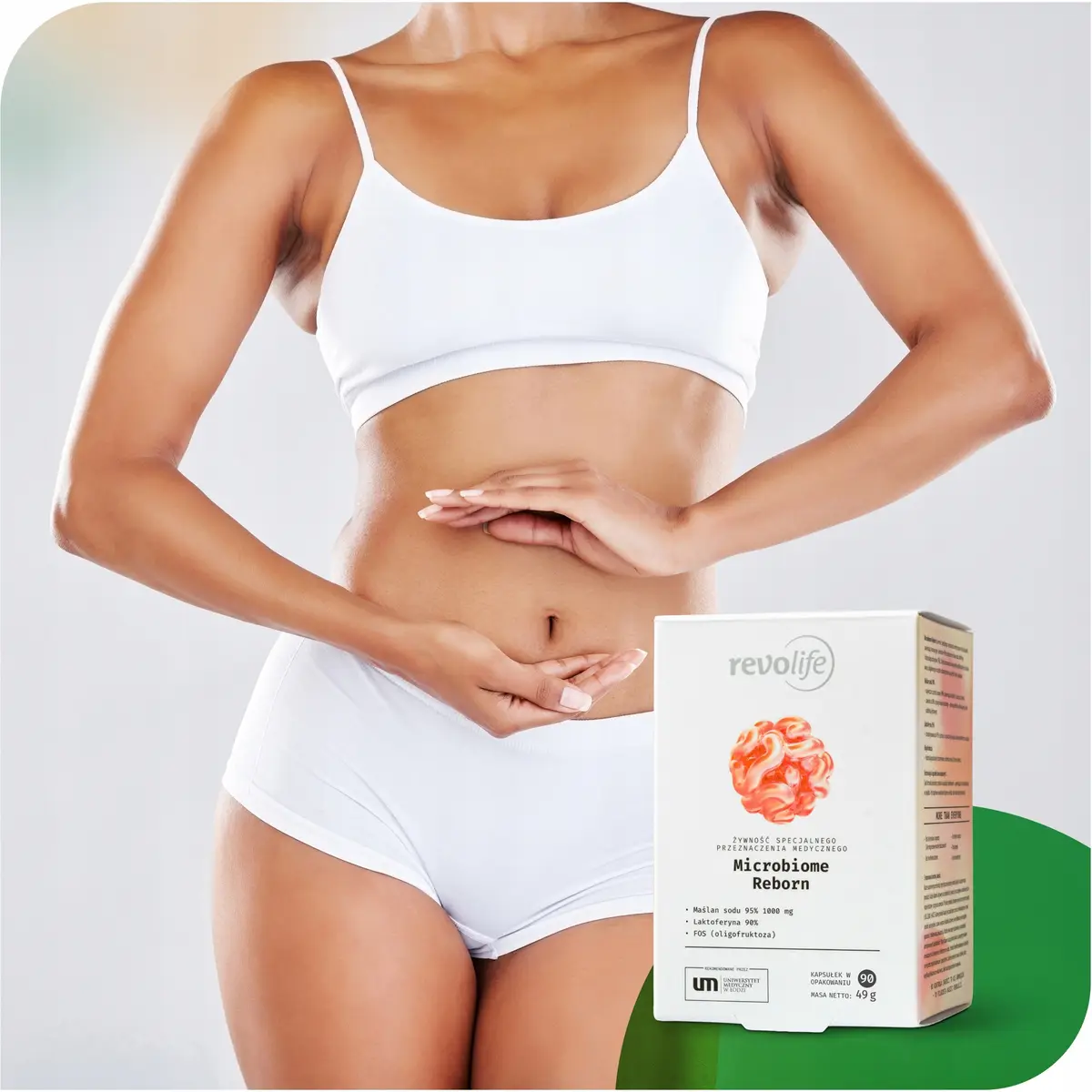 Revolife MAŚLAN SODU laktoferyna prebiotyk -Microbiome Reborn 90 kapsułek - zdjęcie 5