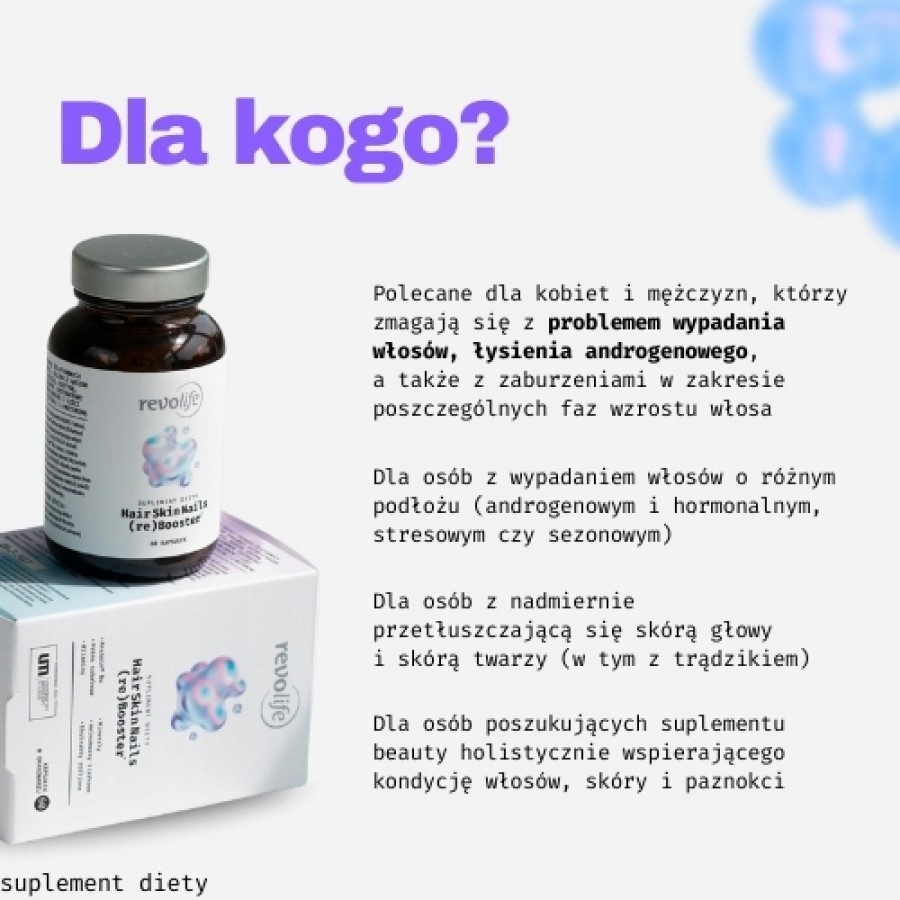 Suplement diety Revolife tabletki na włosy skóra paznokcie 60 kapsułek - zdjęcie 2