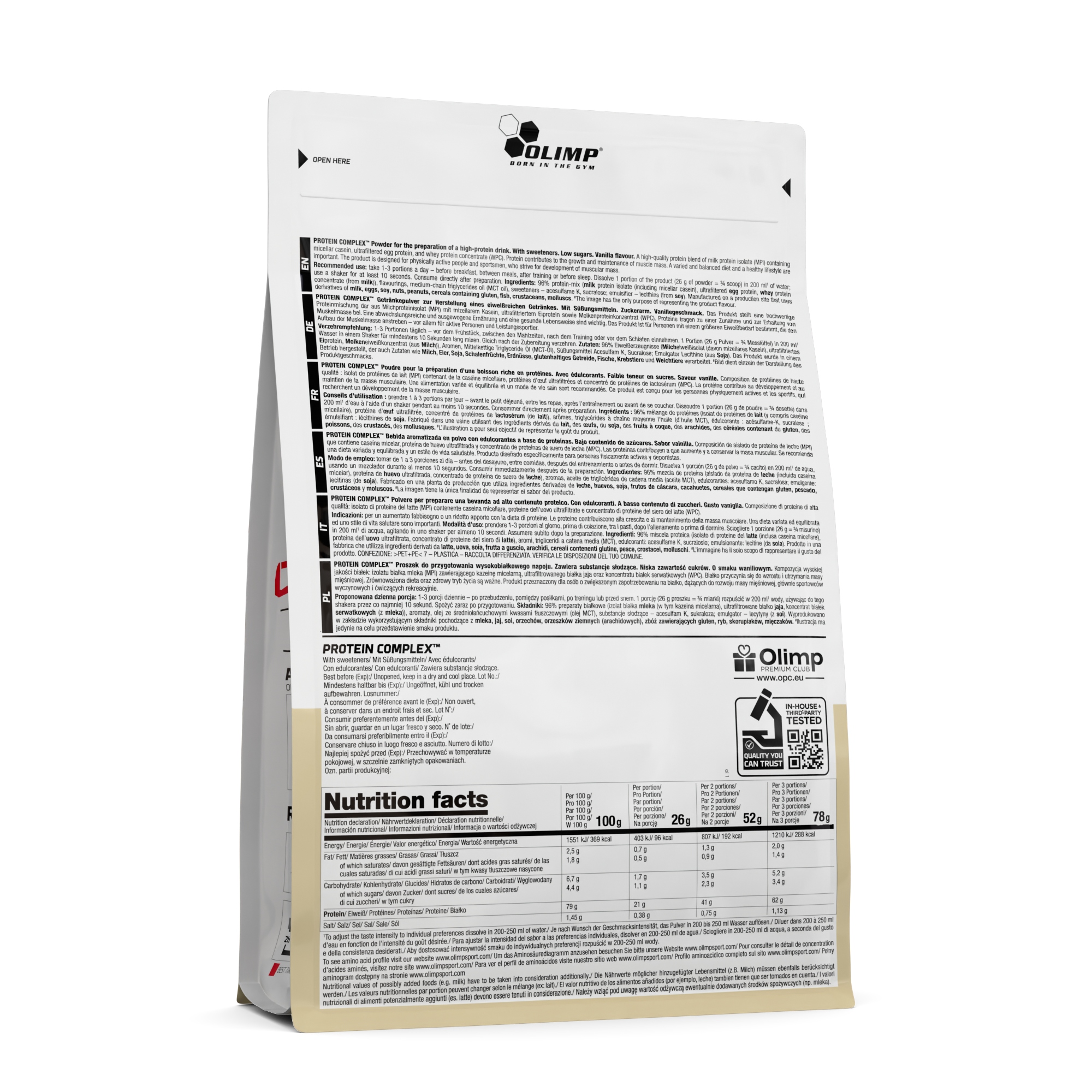 Białko serwatkowe Protein Complex OLIMP WPC - Izolat 700g smak wanilia - zdjęcie 4