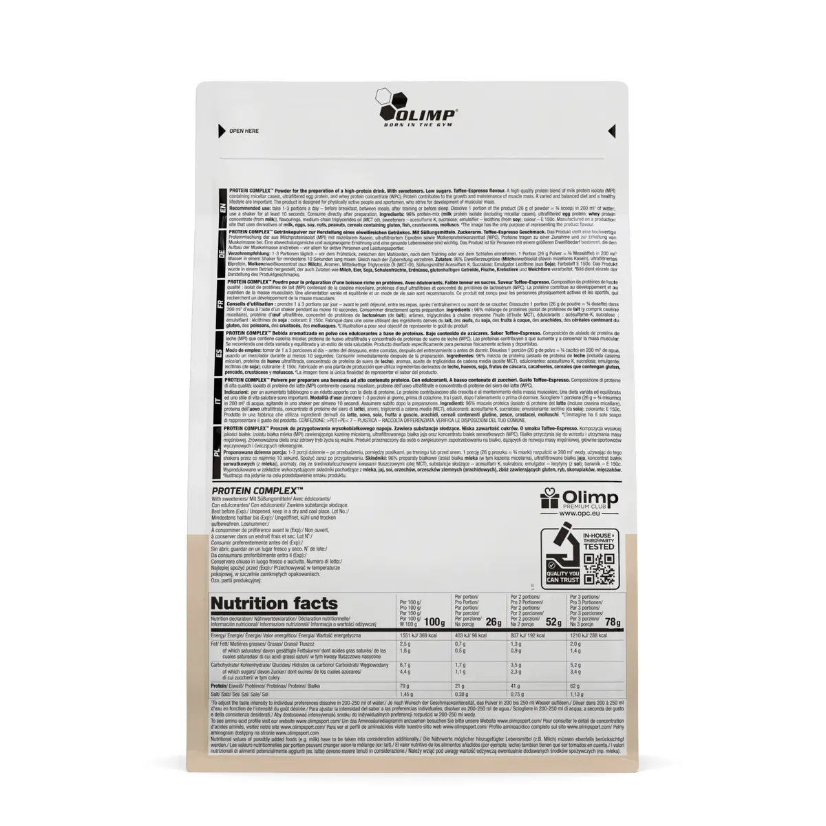 Białko serwatkowe Protein Complex OLIMP WPC 700g smak Toffee espresso - zdjęcie 4