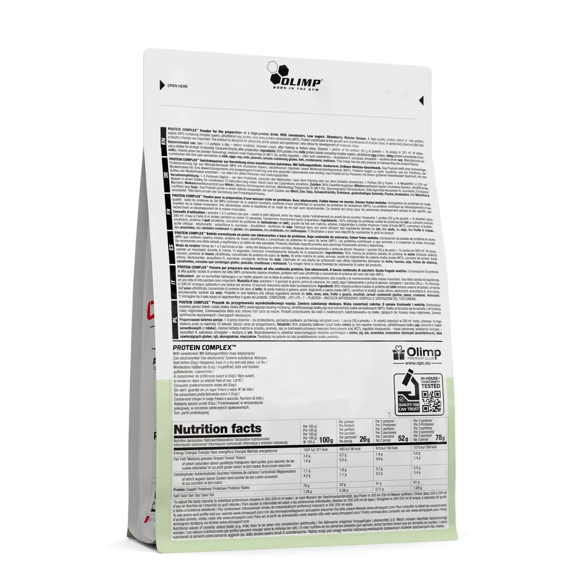 Białko serwatkowe Protein Complex OLIMP WPC 700g smak Truskawka-macha - zdjęcie 5