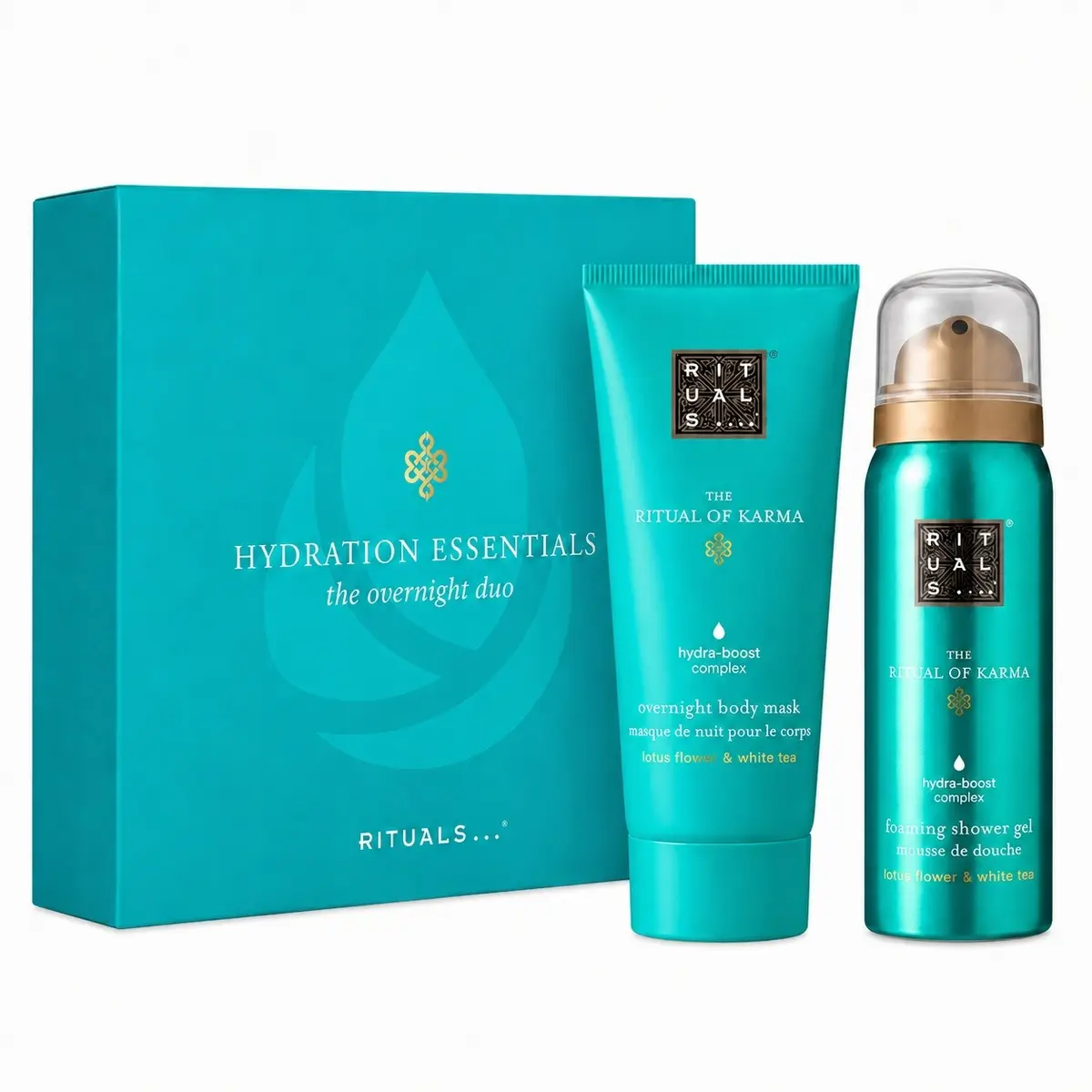 RITUALS The Ritual of Karma zestaw prezentowy MINI - maska i żel do ciała - produkt Fundacji Fun and Drive Dzieciom
