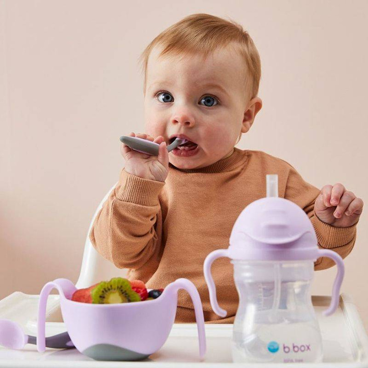 B.Box Bidon ze słomką obciążoną dla dzieci Boysenberry 240 ml 6m+ fioletowy - zdjęcie 4