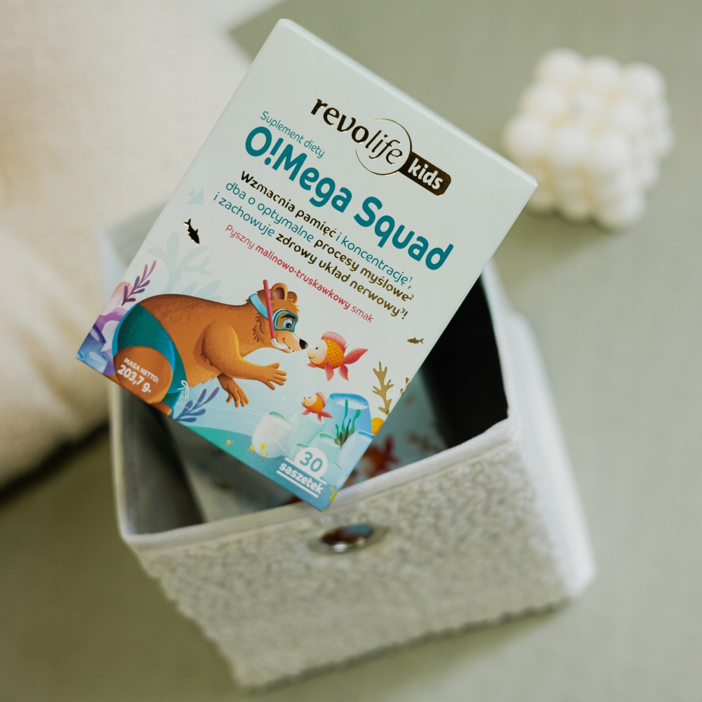 Revolife O!Mega Squad Omega 3 6 DHA EPA dla dzieci na odporność 30 saszetek - zdjęcie 4