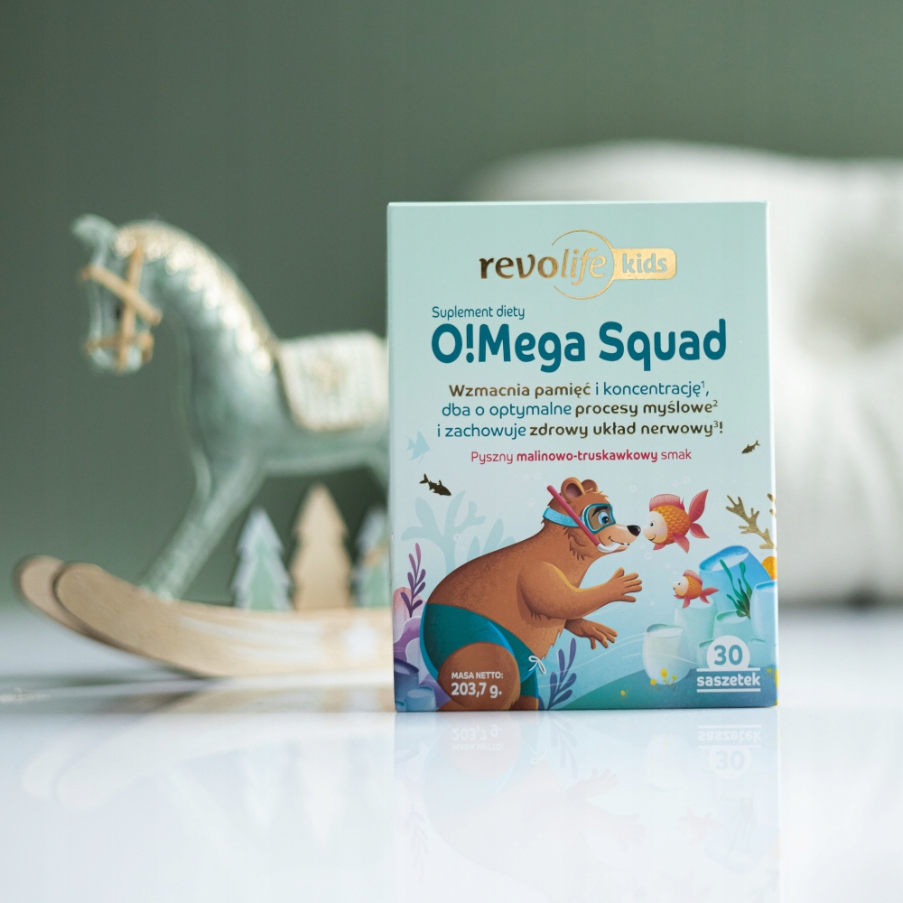 Revolife O!Mega Squad Omega 3 6 DHA EPA dla dzieci na odporność 30 saszetek - zdjęcie 5