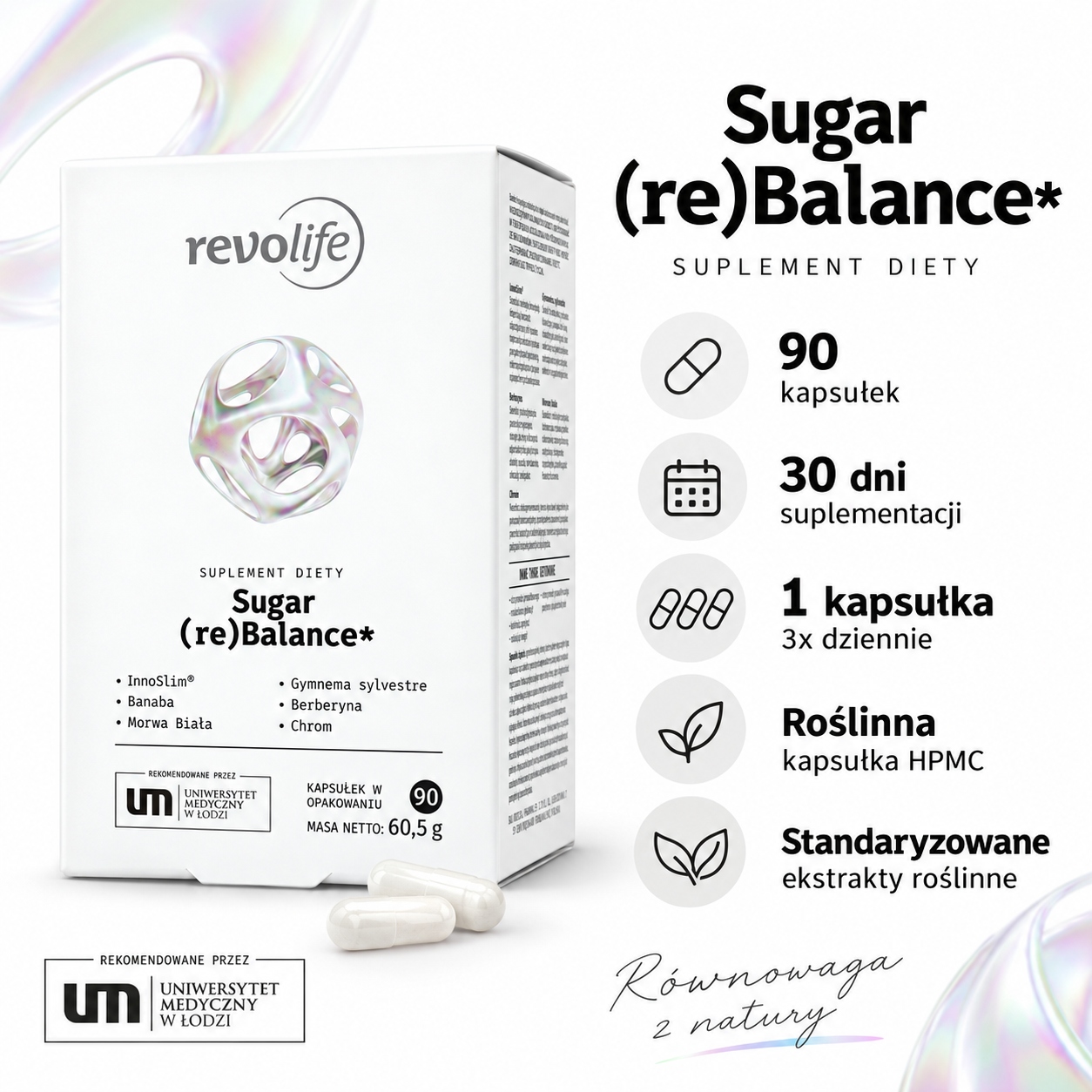 Revolife Sugar ReBalance Berberyna Morwa Biała Chrom InnoSlim 90 kapsułek - zdjęcie 4