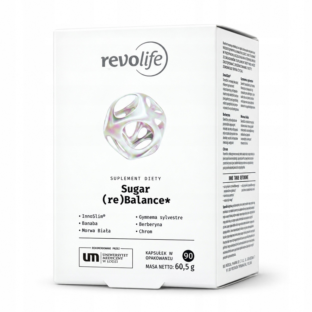 Revolife Sugar ReBalance Berberyna Morwa Biała Chrom InnoSlim 90 kapsułek - zdjęcie 5